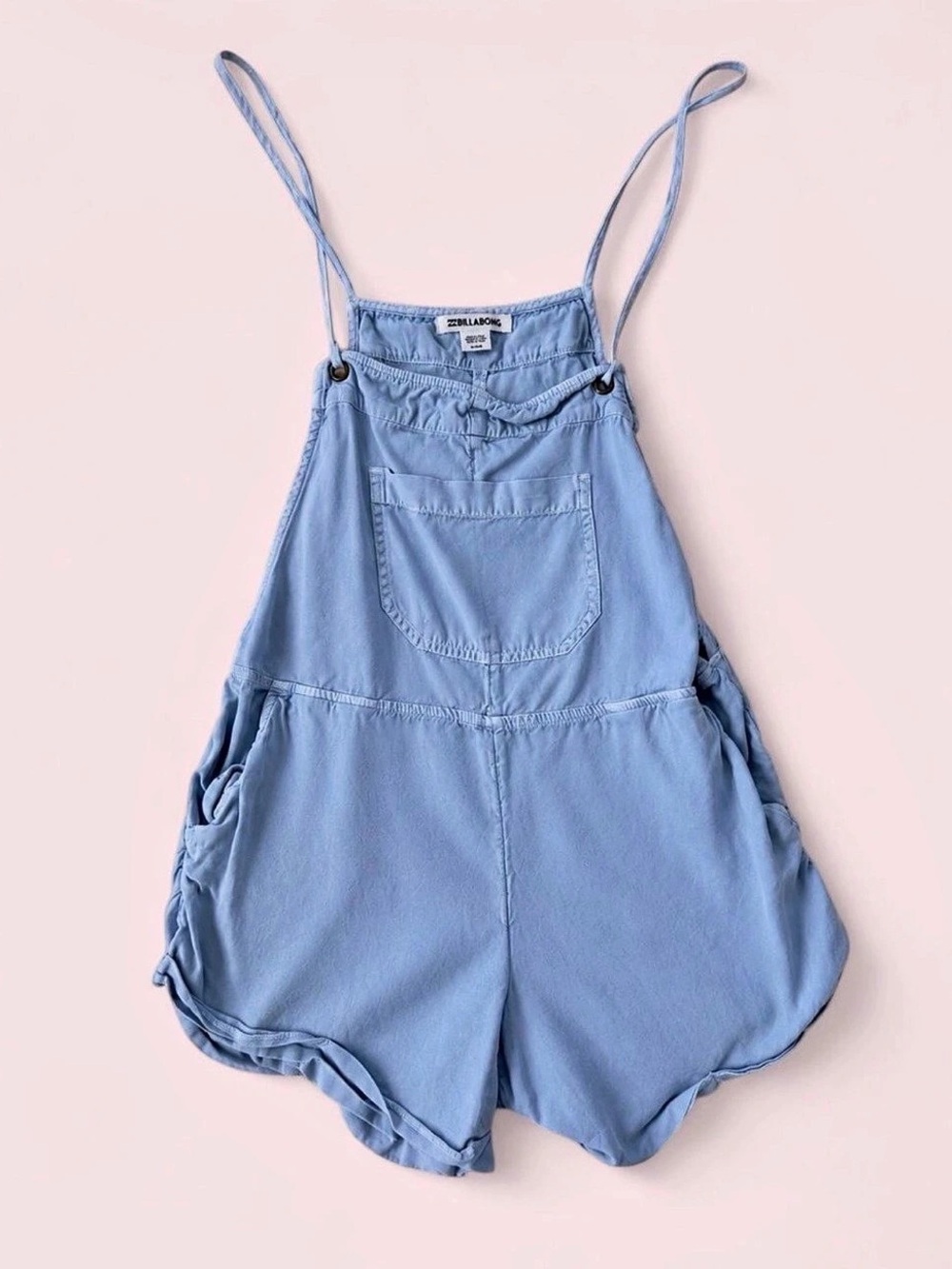 Billabong Beach Crush Denim Overalls Blue Romper Small